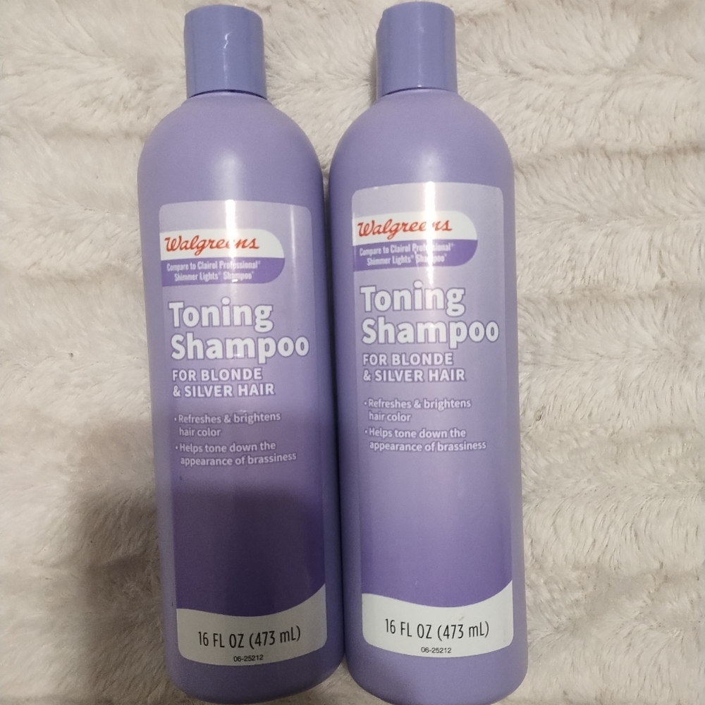 2 X Walgreens Toning Shampoo for Blonde & Silver Hair